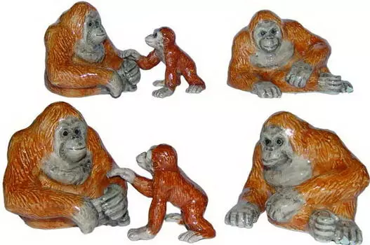 KLIMA Комплект семья Орангутангов 6см