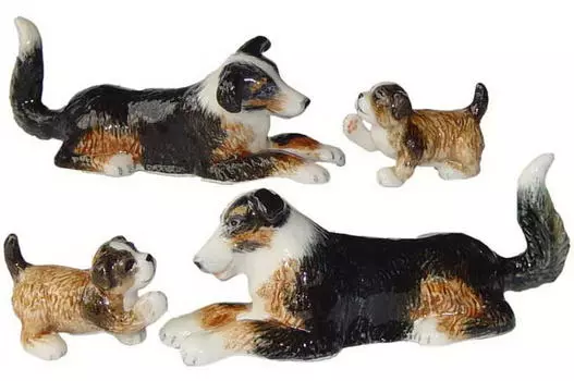 KLIMA Собака и щенок, КОМПЛЕКТ, 7см (Франция)