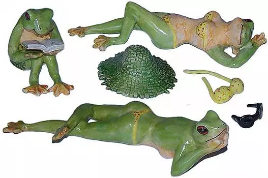 KLIMA Лягушка на пляже, КОМПЛЕКТ, 10см