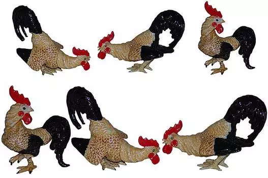 KLIMA Петух боевой, коричневый, 6см