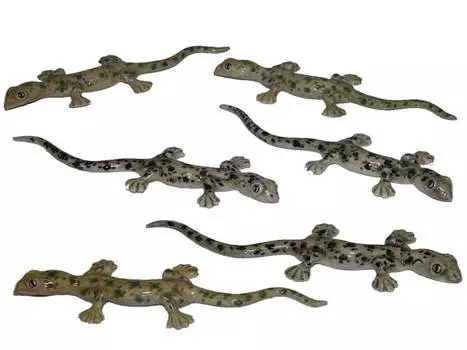 KLIMA Ящерица Геккон серая, 9см