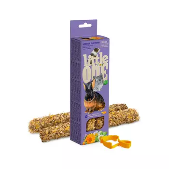 LITTLE ONE Лакомство Палочки травы и цветы д/мор.свинок,кроликов и шиншилл 2*60г