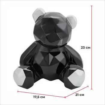 Манекен медведя AFELLOW "Sean", черно-серый, 21х17.5х23см