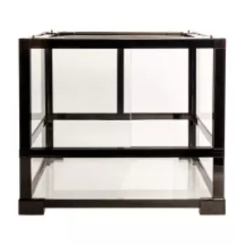 MCLANZOO Террариум стеклянный сборный, прямоугольный, чёрный, 44.5х44.5хН35см