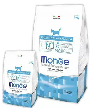 MONGE Cat Корм сух.д/котят 400г