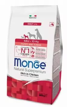 MONGE Dog Speciality Mini Корм сух.курица д/щенков мелких пород 800 гр