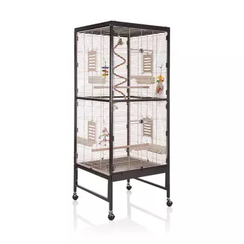 MONTANA Клетка для малых птиц "Paradiso 60", choco-vanile, 60х60х155см (Германия)