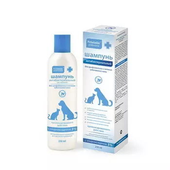 PCHELODAR Шампунь антибактериальный с хлоргексидином 5% д/животных фл.250мл