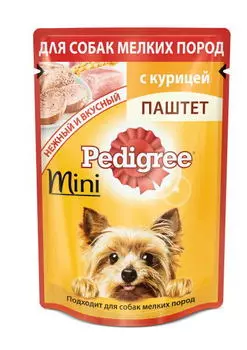 PEDIGREE Курица паштет корм влаж.д/собак миниатюрных пород пауч 80г