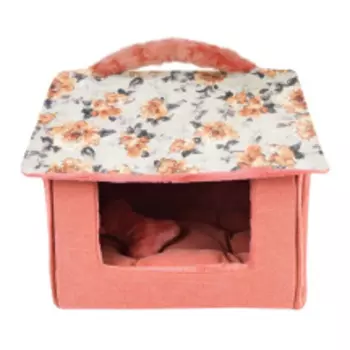 PINKAHOLIC Домик для животных с ручкой "Zinnia House", голубой, 43х36х40см (Южная Корея)!