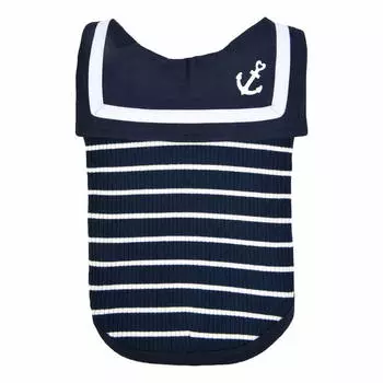 PINKAHOLIC Футболка для собак "Cordelia", синяя в полоску, M (Южная Корея)!