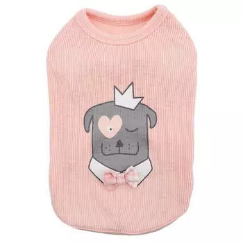 PINKAHOLIC Футболка для собак "Royal Pups", персиковая, M (Южная Корея)!