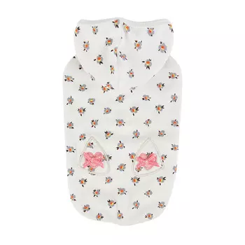 PINKAHOLIC Футболка с капюшоном для собак "Fiorella", слоновая кость, L (Южная Корея)!