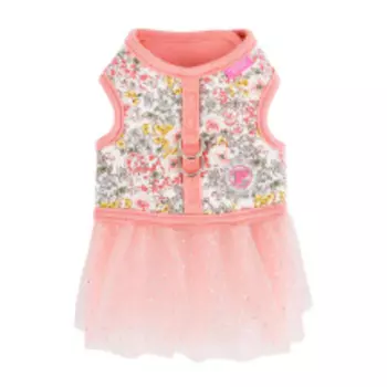 PINKAHOLIC Шлейка для собак с юбкой "Begonia", розовая, L (Южная Корея)!