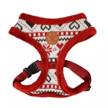 PINKAHOLIC Шлейка для собак утеплённая "Joy", красная, M (Южная Корея)!
