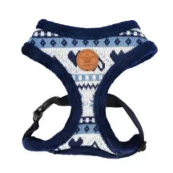 PINKAHOLIC Шлейка для собак утеплённая "Joy", синяя, S (Южная Корея)!