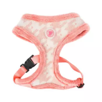PINKAHOLIC Шлейка для собак утеплённая "Mirabelle", розовая, S (Южная Корея)