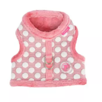 PINKAHOLIC Шлейка-жилетка для собак утеплённая "Joceline", розовая, M (Южная Корея)