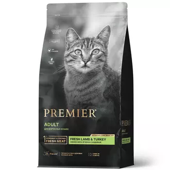 PREMIER Cat Adult Lamb&Turkey Корм сух.ягненок,индейка д/кошек 400г