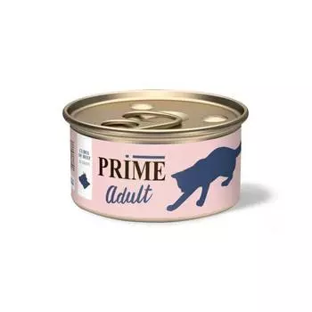 PRIME Adult Корм влаж.говядина кусочки в соусе д/кошек конс.75г