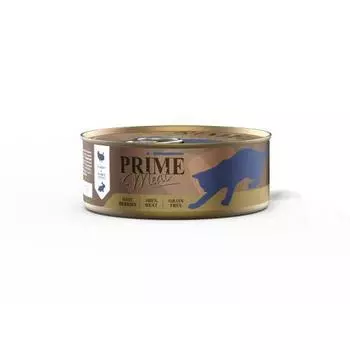 PRIME MEAT Adult Корм влаж.индейка с кроликом филе в желе д/кошек конс.100г