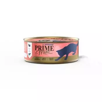 PRIME MEAT Adult Корм влаж.индейка с телятиной филе в желе д/кошек конс.100г