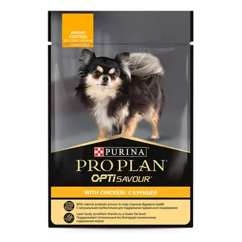PRO PLAN Adult Корм влаж.курица контроль веса д/собак пауч 85г