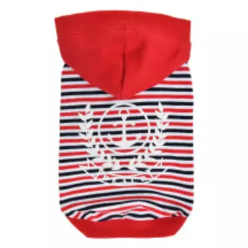 PUPPIA Футболка для собак с капюшоном "Skipper", красная, S, 26х31х20.5см (Южная Корея)!