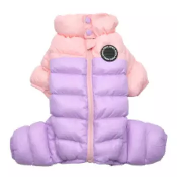 PUPPIA Комбинезон для собак утеплённый "Ultra Light Pastel", розово-сиреневый, XL (Южная Корея)