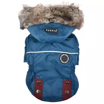 PUPPIA Куртка для собак с капюшоном "Brock", синяя, S (Южная Корея)