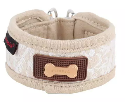PUPPIA Ошейник для собак "Gala", бежевый, M (Южная Корея)
