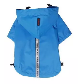 PUPPIA Плащ для собак со светоотражающими лентами "Base Jumper", голубой, 5L (Южная Корея)