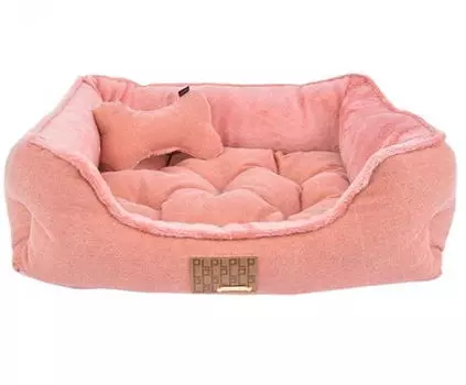 PUPPIA Лежак для собак и кошек "Presley", розовый, 54х47х17см (Южная Корея)!