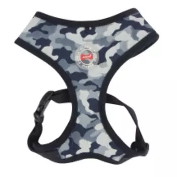 PUPPIA Шлейка для собак "Bobby", синий камуфляж, M (Южная Корея)