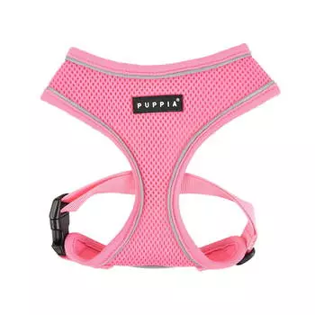 PUPPIA Шлейка для собак дышащая, светоотражающая "Soft", розовая, XL (Южная Корея)