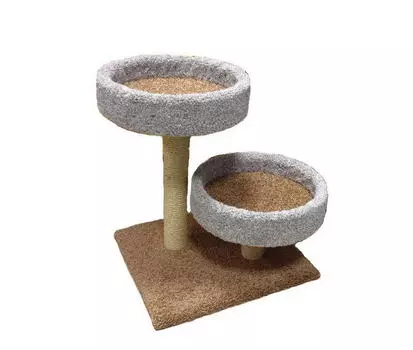 ПУШОК Когтеточка Двойная Лапа ковролин 42*42*65см