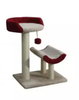 ПУШОК Когтеточка Кука бежево-коричневый ковролин 57*45*80см