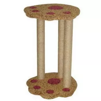 ПУШОК Когтеточка Лапа с тремя столбиками ковролин 44*44*70см