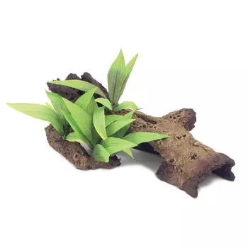 Rosewood Декор для аквариума "Коряга с растением", 33х22х15см (Великобритания)
