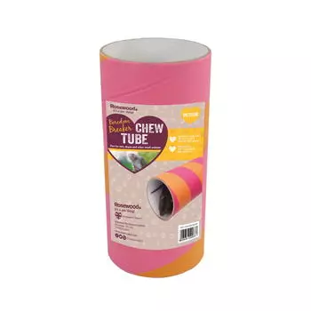 ROSEWOOD Игрушка для грызунов картонная "Тоннель", оранжево-розовый, 22х11см (Великобритания)