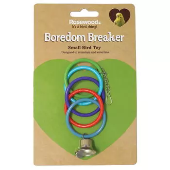 Rosewood Игрушка для птиц "Кольца с колокольчиком", мультиколор, (Великобритания)