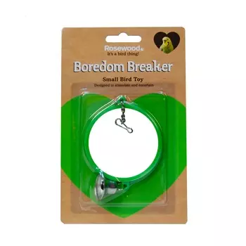 ROSEWOOD Игрушка для птиц "Зеркало с колокольчиком", зелёная, 16.5х7.5см (Великобритания)