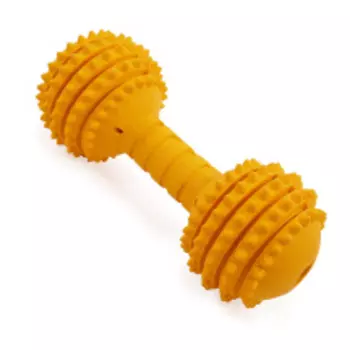 ROSEWOOD Игрушка для собак резиновая "Гантель", желтая, 15cм (Великобритания)