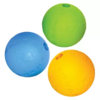 ROSEWOOD Игрушка для собак резиновая "Мяч для лакомств", желтая, 8см (Великобритания)