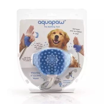 ROSEWOOD Щётка - душ на руку для животных "Aquapaw", голубая (Великобритания)