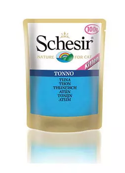 SCHESIR Корм влаж.тунец д/котят 100г