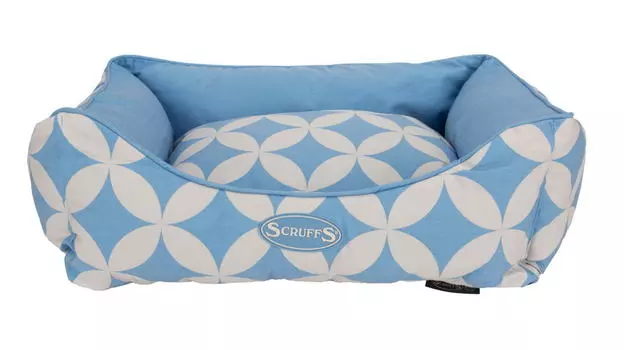 SCRUFFS Лежак для животных с бортиками "Florence", голубой, 90х70х15см (Великобритания)!