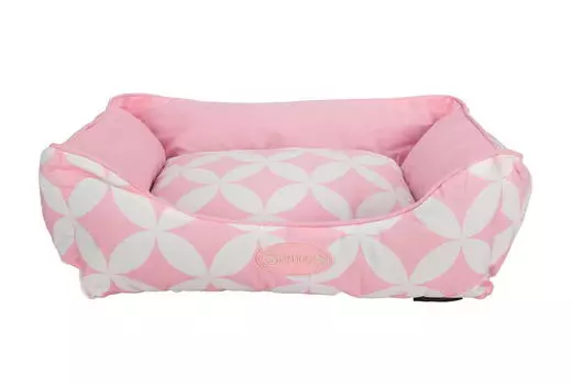 SCRUFFS Лежак для животных с бортиками "Florence", розовый, 90х70х15см (Великобритания)!
