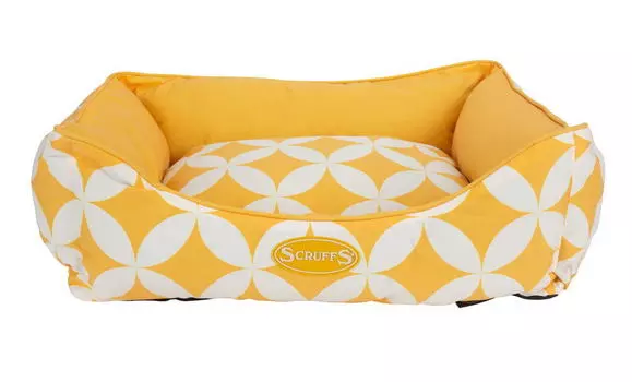 SCRUFFS Лежак для животных с бортиками "Florence", желтый, 90х70х15см (Великобритания)!