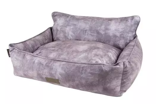 SCRUFFS Лежанка для собак с бортиками "Kensington", экозамша, серый, 90x70x32см (Великобритания)
